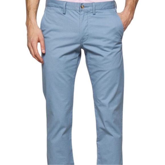 POLO RALPH LAUREN Cotton Chinos in Powder Blue Size 32 x 32 - Picture 1 of 8